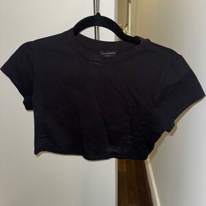 Naked Wardrobe Classic Black Crop Top